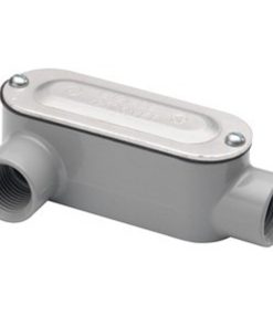 BRIDGEPORT LR-43CG 1″ LR RIGID CONDUIT BODY W/COVER AND GASKET, ALUMINUM