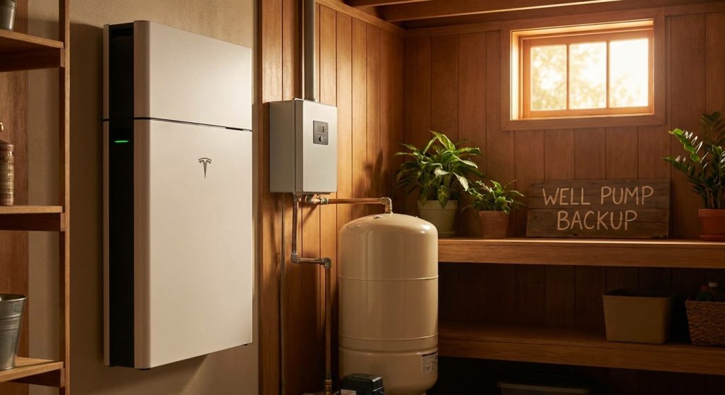 Battery backup systems for homes with well pumps