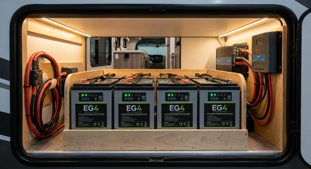 EG4 battery for RV and mobile power systems
