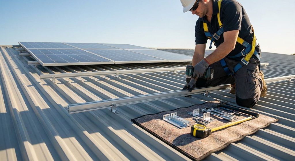 How to install solar panel mounting systems on a metal roof
