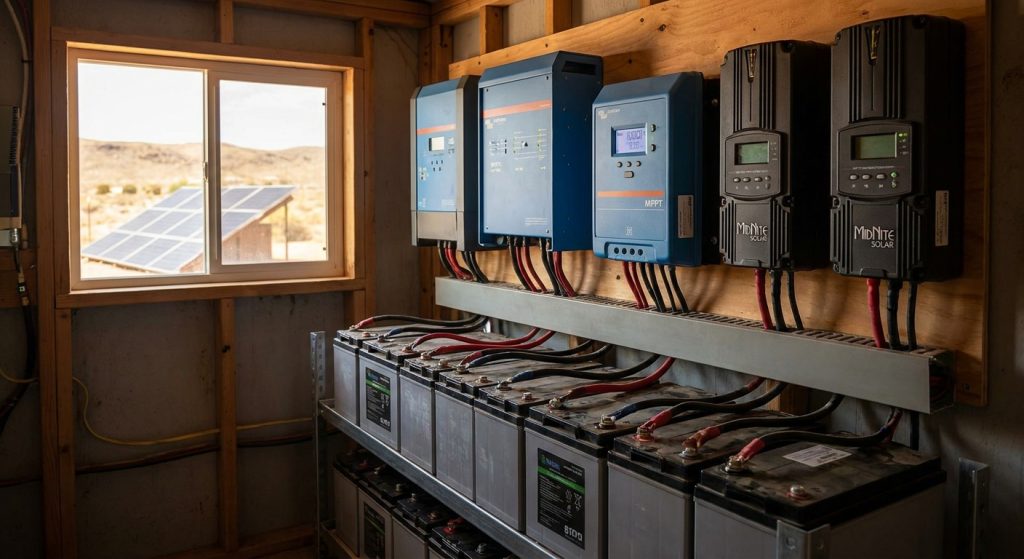 MPPT charge controllers for off-grid battery banks