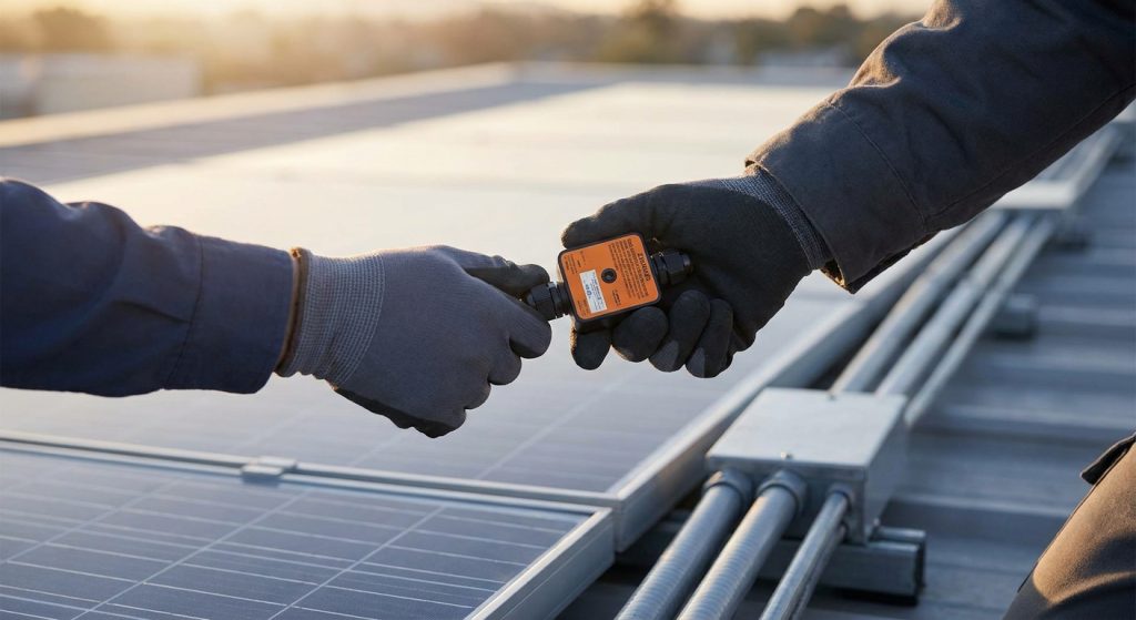 Rapid shutdown devices for NEC-compliant solar installs