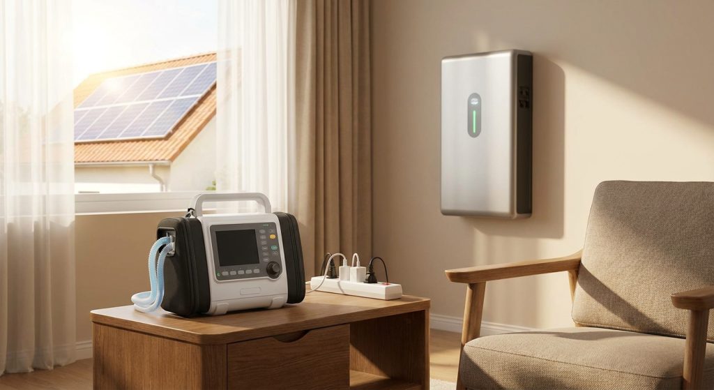 Solar battery systems for homes with medical equipment needs