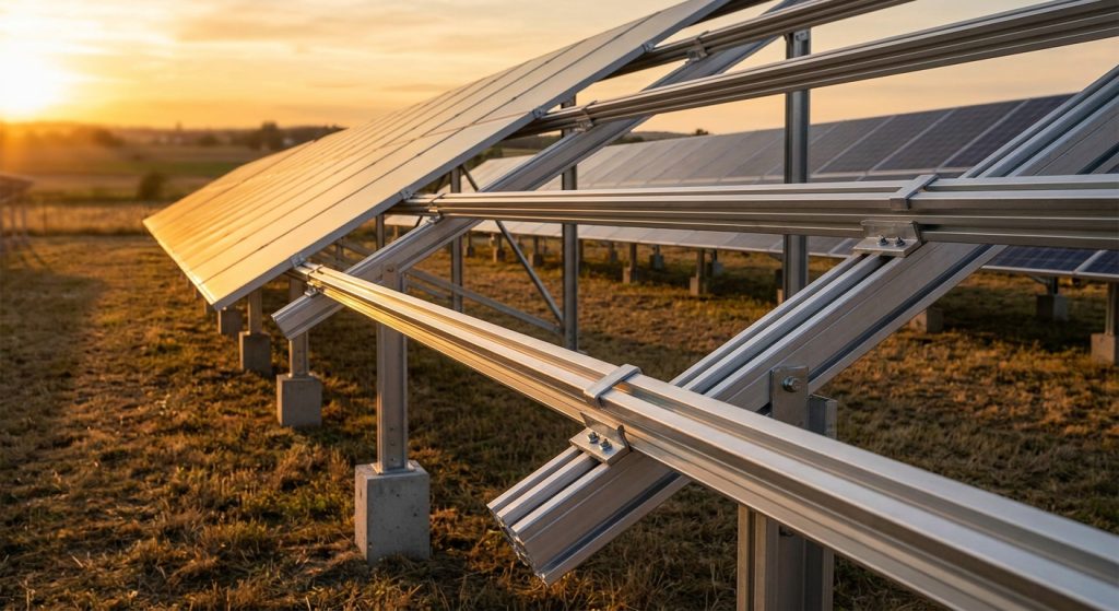 Solar panel racking systems for ground-mount installations