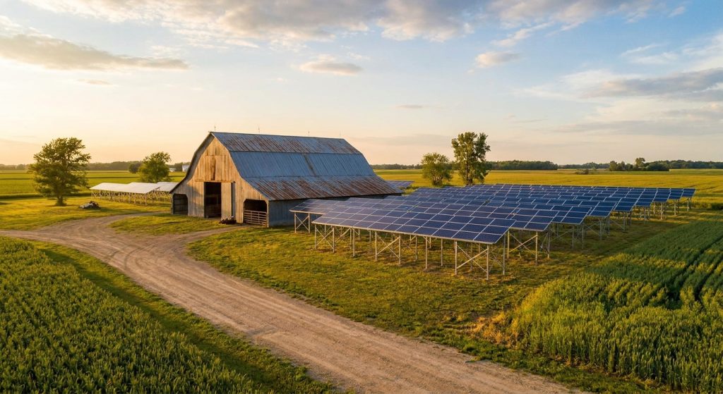 Solar racking systems for agricultural and barn rooftops